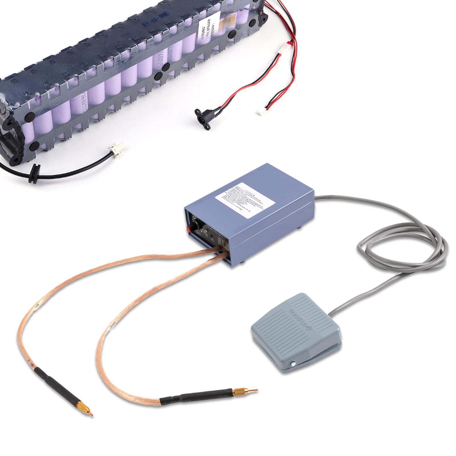 Punktschweißgerät für 18650 Akku 5KW, Automatische Schweißgerät, Spot Welder Strom Schweißger Einstellbares, DIY Hochleistungs-Handpunktschweißgerät 4000mAh Lithium-Batterie