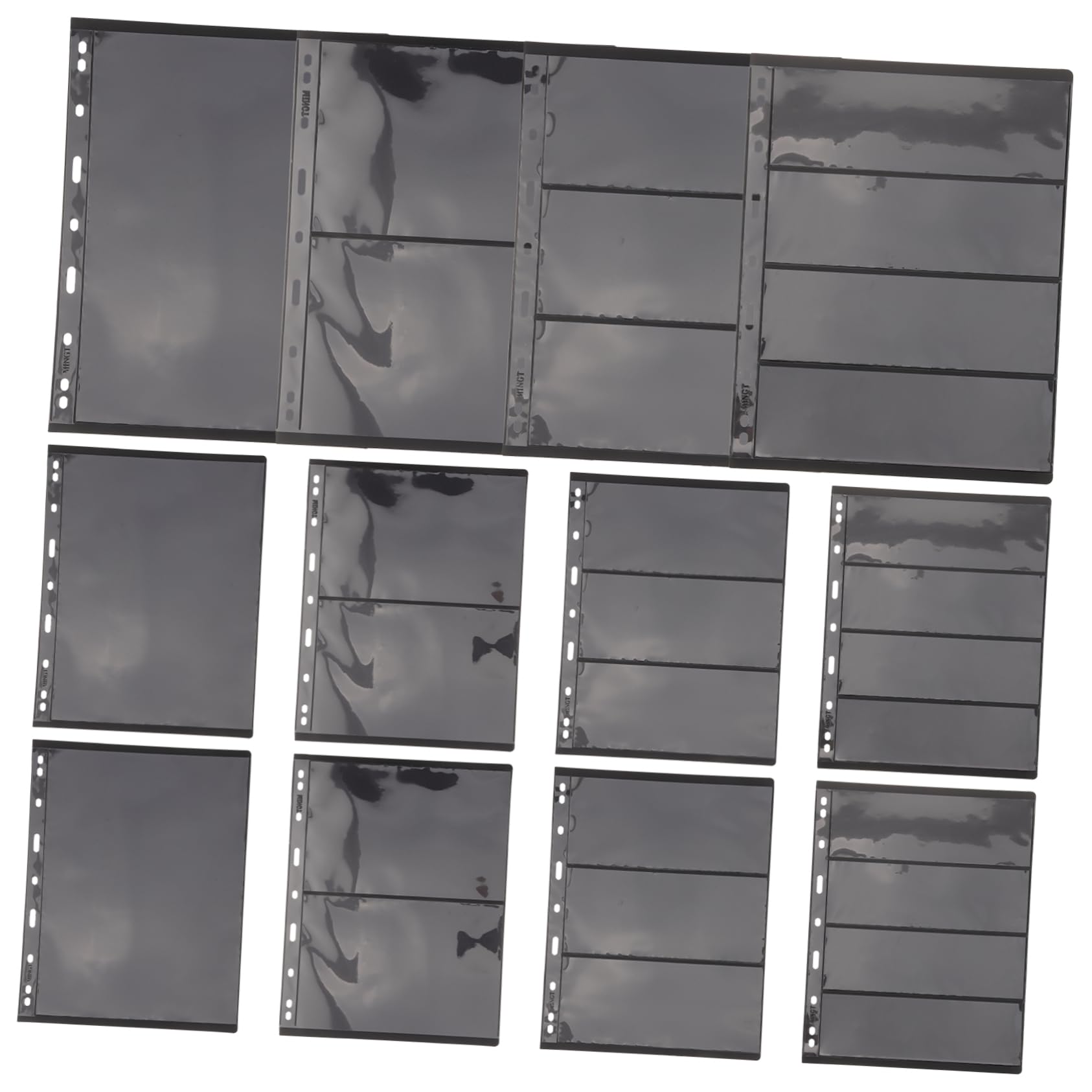 TOPPERFUN 20pcs Stamp Album Pages for Collector Stamps Pages for Small Binder Card Binder Hot Stamping Stamps Collection Book Insert