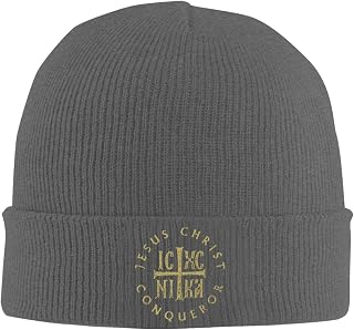 Icxc Nika Cross Orthodox Christian Jesus Christ Beanie Hat Women Skull Cap Men Knit Hat Slouchy Hat Knitted Hat Black