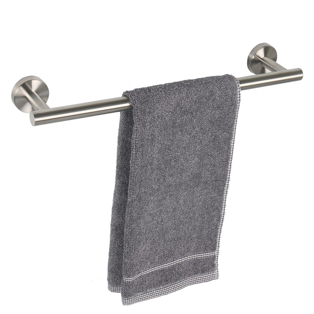 TocTen Bath Towel Bar - Thicken SUS304 Stainless Steel Bathroom Towel Holder, Towel Rod for Bathroom Heavy Duty Wall Mounted Towel Rack Hanger (18IN,