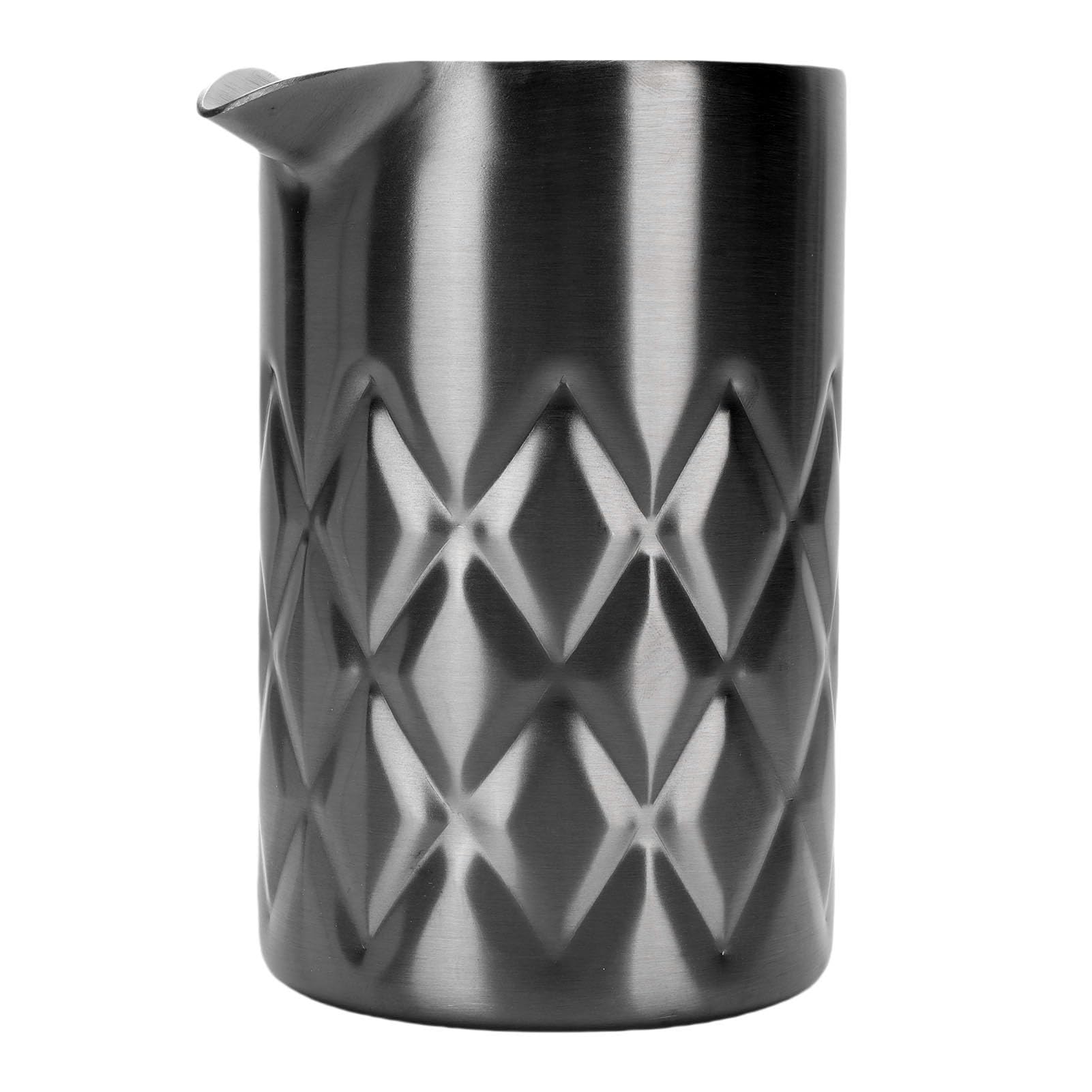 Bicchiere Miscelatore Cocktail, Doppia Parete Acciaio Inox 304, 540ml (Placcato nero)