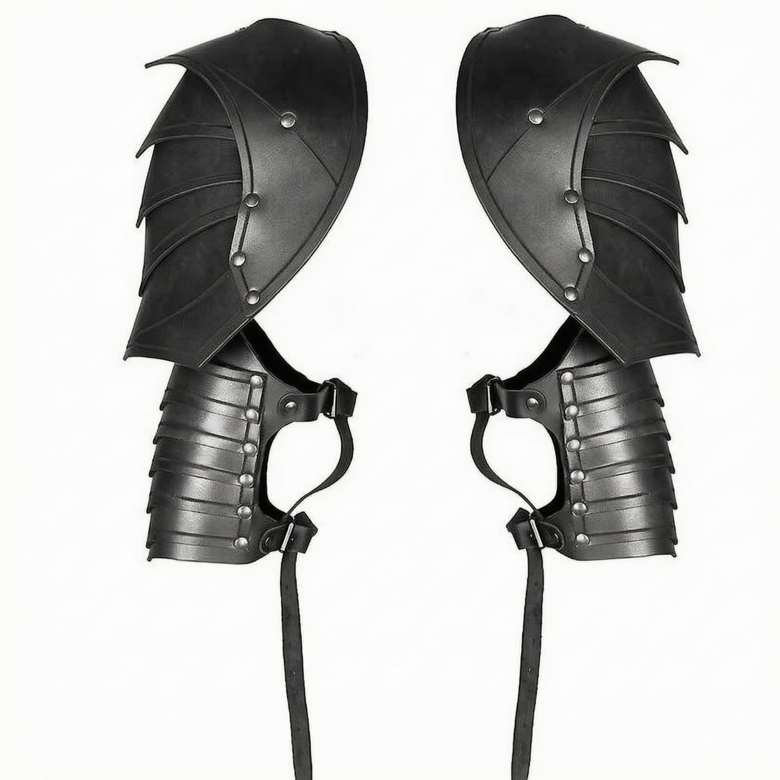 Protezioni Spalle Cosplay Leggere per Larp E Feste,Nero