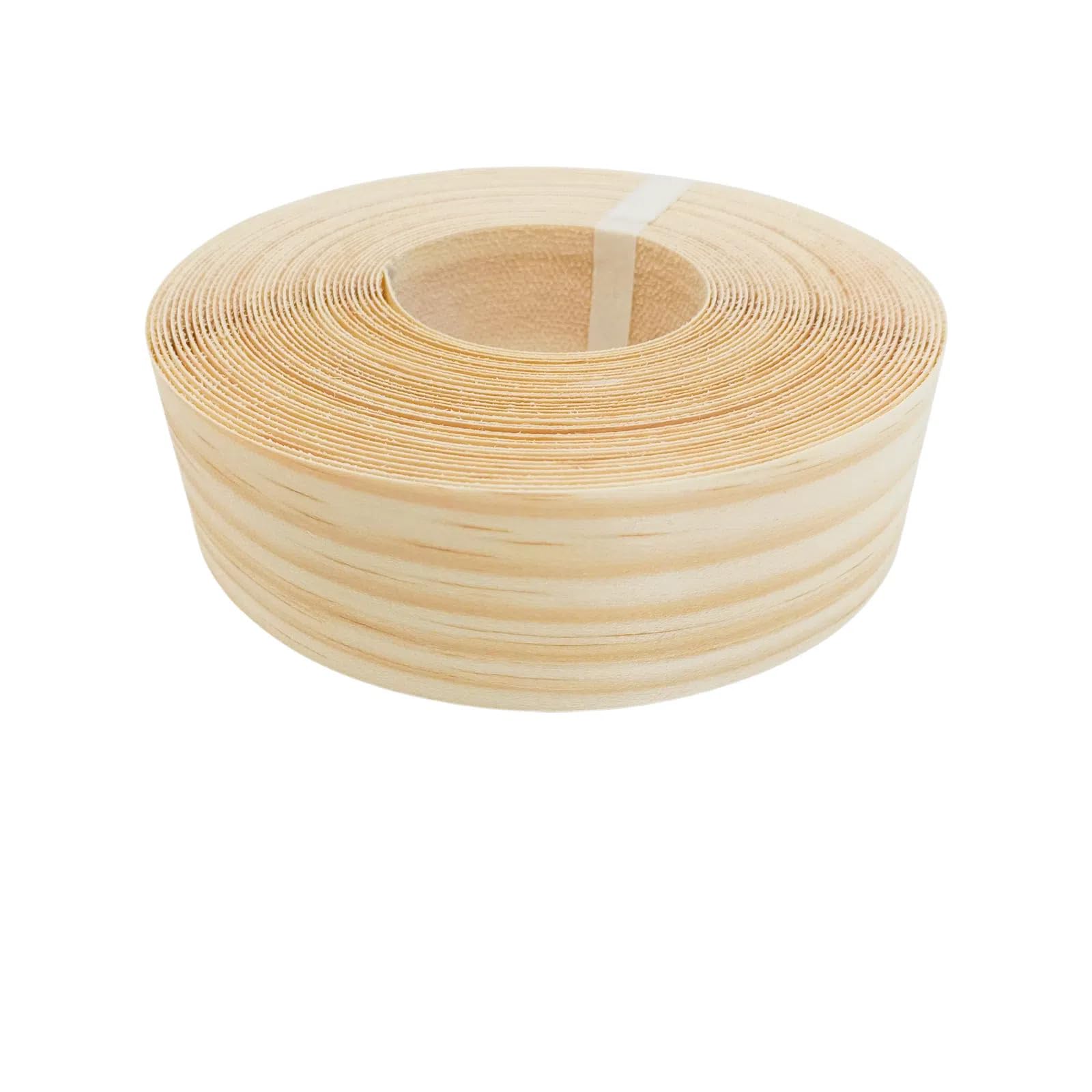 ebpsneer Real Pine Wood Veneer Edge Banding,Preglued Iron On Veneer with Hot Melt Adhesive Strips,2 Inch Edgebanding Flexible Tape for Furniture