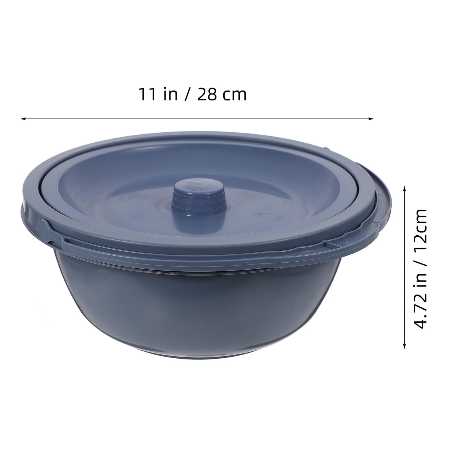 minkissy Elderly Urinal Chamber Pot Portable Night Potty for Women Lid Handle Dark Grey
