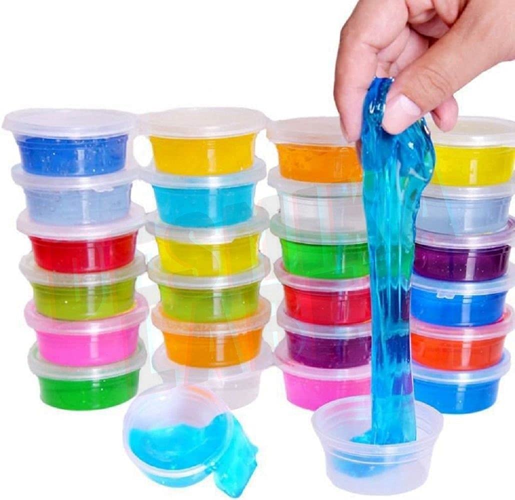 AMTRIX Multicolor Scented DIY Magic Toy Slimy Slime Clay Gel Jelly Putty Set kit Toy for Boys Girls Kids Slime(Pack of 12)