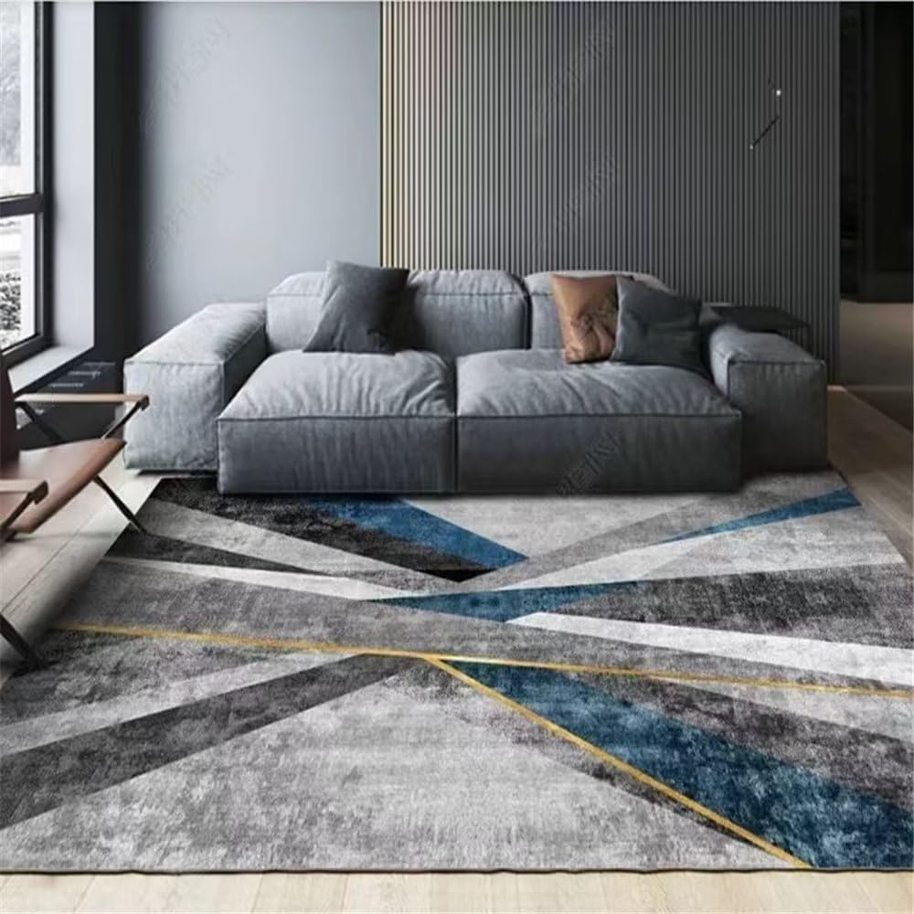 Tapis pour salon antidérapant grand format déco moderne 200x300