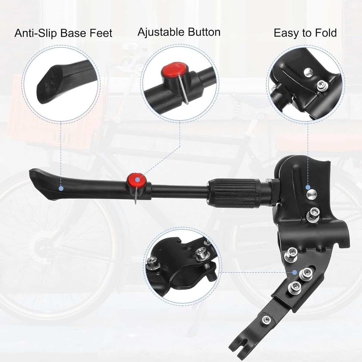 Fahrradständer für Haibike Sduro HardNine 2018, Höhenverstellbarer Fahrrad Kick Stand Bike Stand Aluminiumlegierung Rutschfester Fahrradständer,E Sport & Freizeit