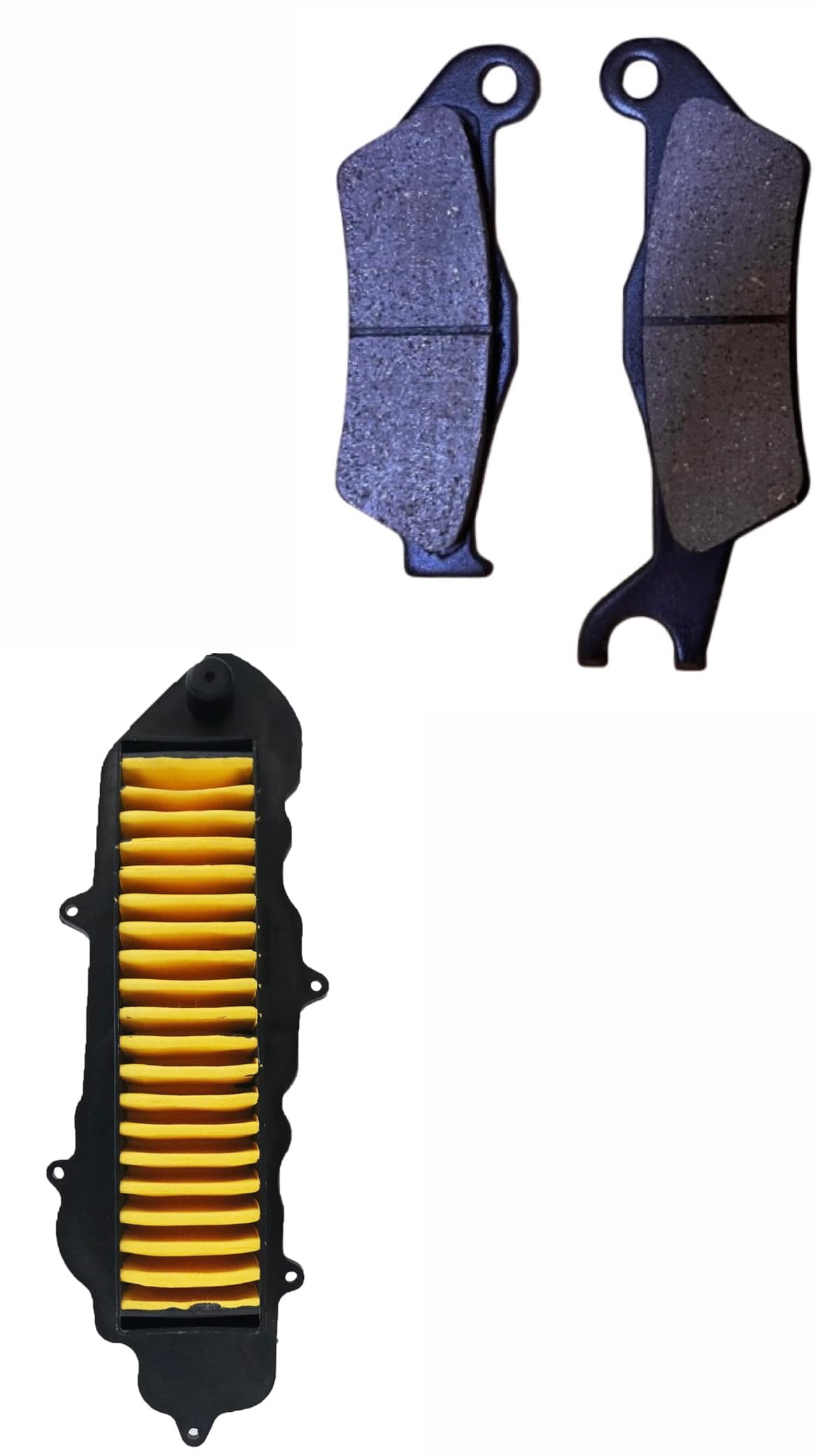 Front Disc Brake Pad and Air Filter compatible with aprilia 125/150 Maintenance Kit, Black-picture-24