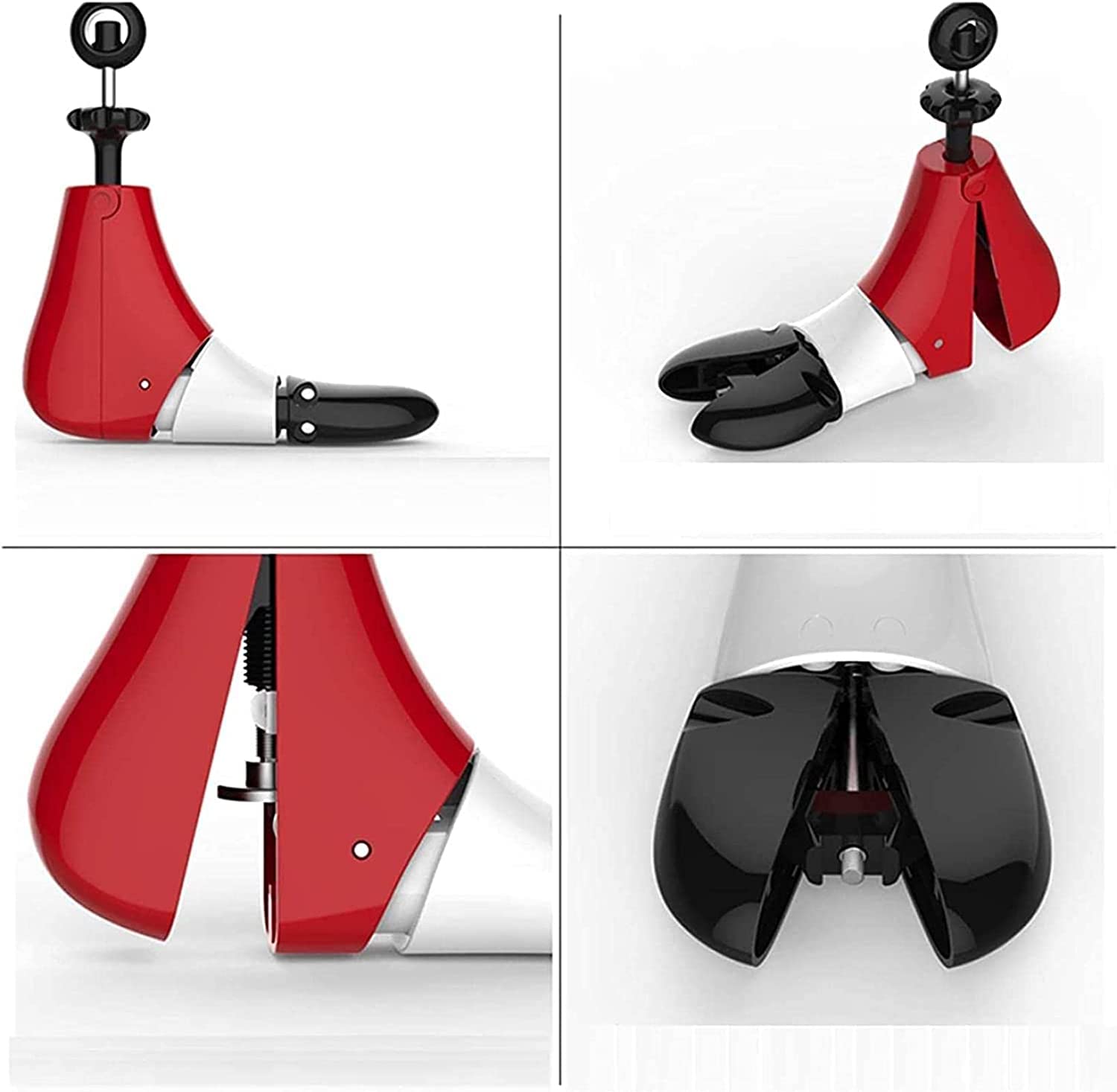 Moldeador de Zapatos, estiradores de Zapatos de plástico y Metal Árbol de Zapatos expansor con Cuerno de Zapato, Ajuste la Longitud y el Ancho de los Zapatos Ajustados (un par C)