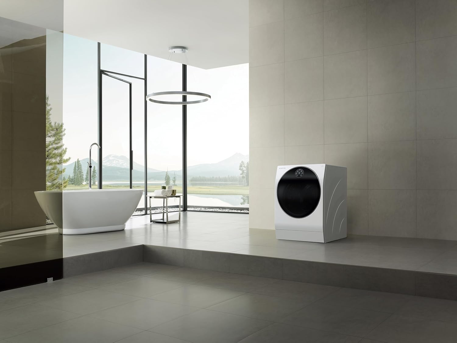 LG SIGNATURE LSWD099X Waschtrockner 10-7 kg 1550 U/min AI Direct Drive Wärmepumpen Steam-Funktion Weiß