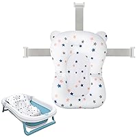 Vista 12 de Colorlife Asiento de Baño para Bebé con Malla de Apoyo, Cojín de Apoyo para Baño Infantil, Cómodo Ajustable Antideslizante de Tres Puntos para Baño
