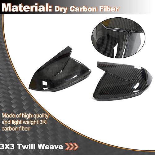 Miniatura 4 de MCARCAR KIT Tapas de espejo seco de fibra de carbono para Audi RSQ8 RS Q8 2020-2023 Añadir en estilo Cubierta de espejo retrovisor lateral Tapas
