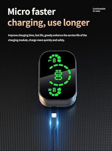 Miniatura 8 de Auriculares Pro inalámbricos V5.3 LED compatibles con Samsung Galaxy S21 FE 5G IPX4 a prueba de agua y sudorreducción de ruidoQuad Mic Plus 1200mah