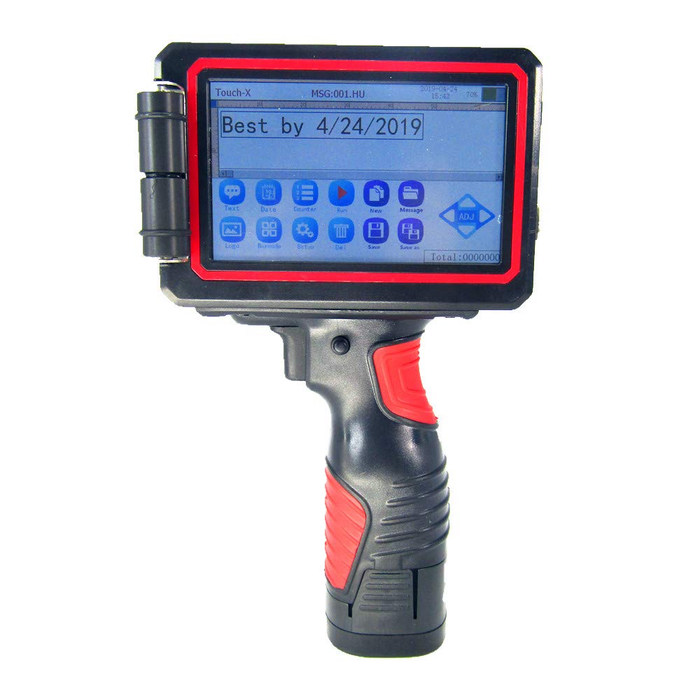 Buy Handheld Inkjet Printer Ink Date Coder Coding Machine 14.8V Battery ...
