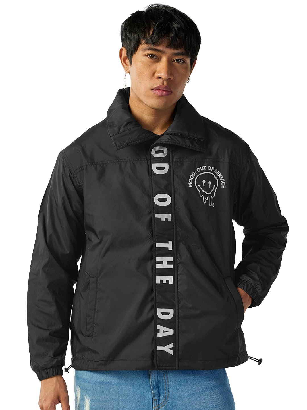 Men's Nylon Oversized Fit High Neck Windcheater Jacket | Bewakoof Air 1.0 | Jacket for Men Winter Wear-picture-11