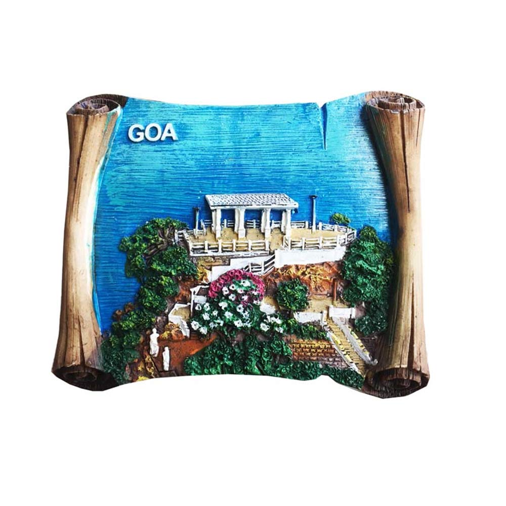 Muyu Magnet Goa India 3D Travel Souvenir Gift Home Office Table Desktop Decoration Ornament Statue Collection
