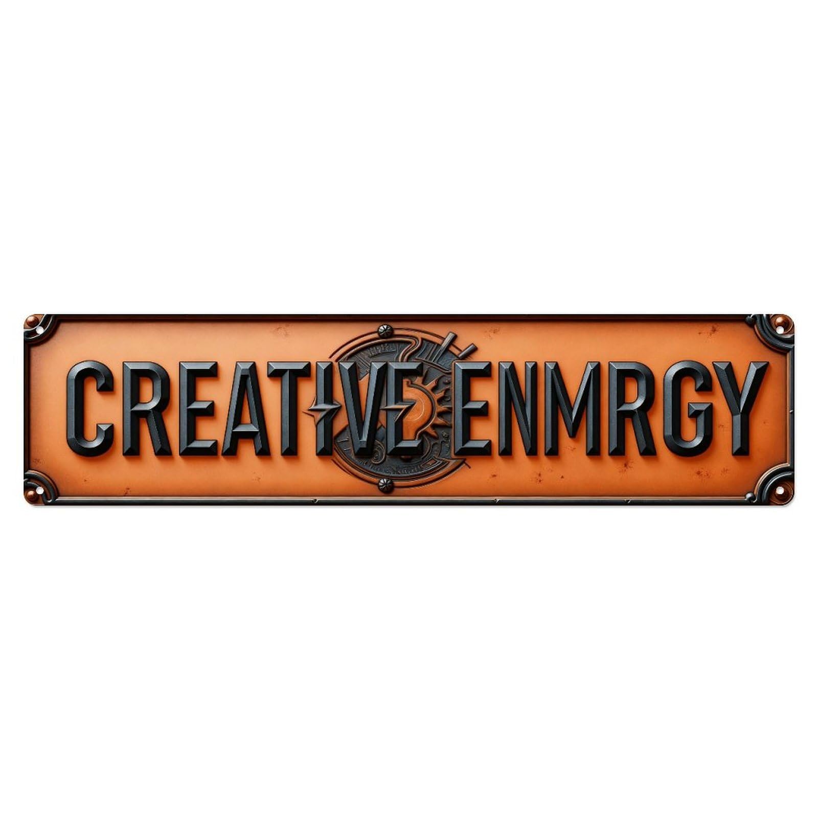 Creative Energy Steampunk Style Design Metal Tin Sign Plaque