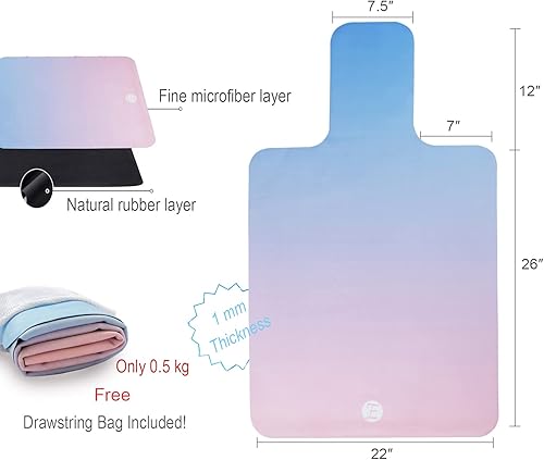 Miniatura 2 de Echome Toalla de Pilates Reformer Mat con hombros, tapete reformador, tapete reformador antideslizante, tapete de gran agarre, fácil de lavar y