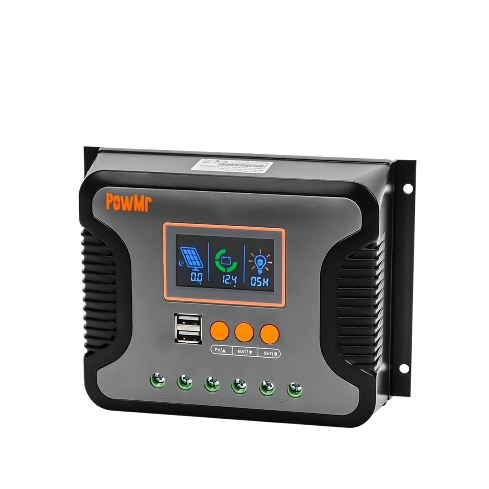 MNEXQML Automatic Solar Charger Regulator PWM 80A 60A 30A 12V 24V 36V 48V Max PV 100V Working Time Configurable 24 Hours Suitable for Lighting and RV Systems (30A)
