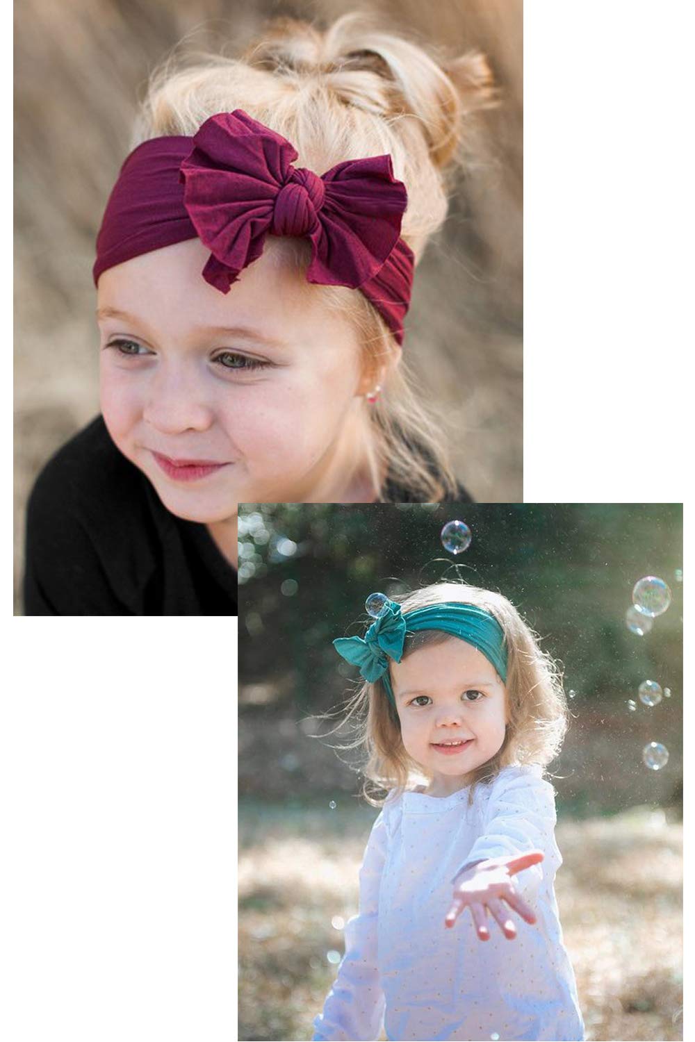 Hocaies Vendas del bebé Hairband de los bebés recién Nacidos Diademas de bebé anchas con lazo Diadema Elástica Niñas Banda Para Cabeza Bebe Accesorio Bebe Niñas Recien Nacida