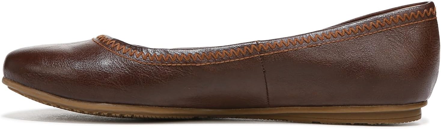 ZODIAC Womens Sonia Flat Cognac Brown Faux Leather 9 M