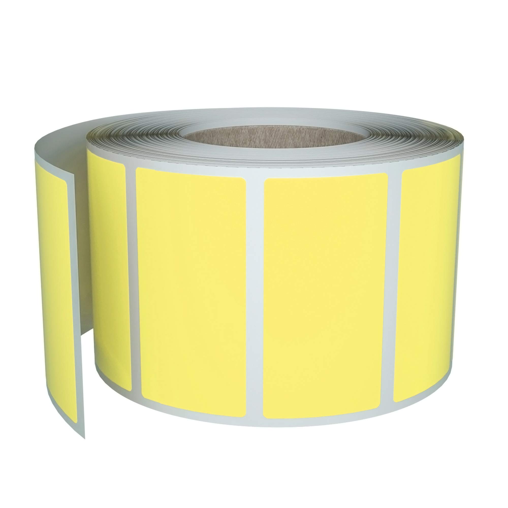 Royal Green Colored Labels Rectangle Sticker for Inventory and Labeling in Pastel Yellow 40mmx19mm (4cm x 2cm) - 500 Pack