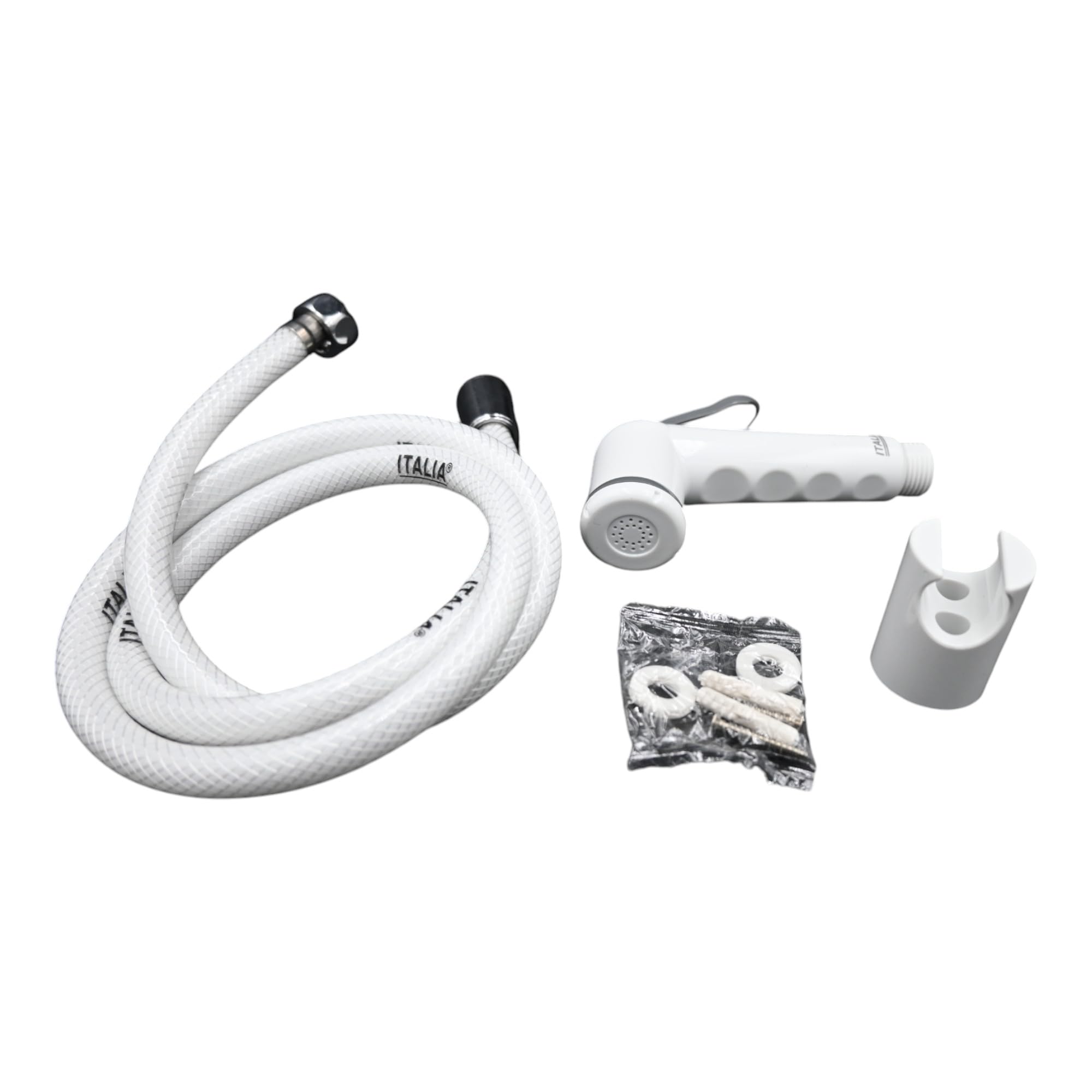 AZTON_S-3025 Premium White ABS Plastic Handheld Bidet Sprayer Set – 47” PVC Hose, Wall-Mounted Shattaf for Toilet, Personal Hygiene Washer, Leak-Proof and Easy Installation