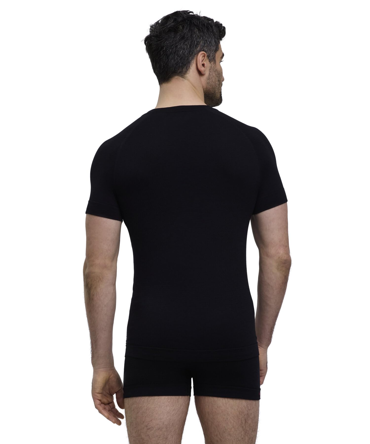 FALKE Mężczyźni Wool-Tech Light Round Neck Podkoszulek na ciepłe i niskie temperatury bielizna oddychająca regulująca temperaturę neutralizująca zapachy wełna materiał funkcyjny 1 Sztuka