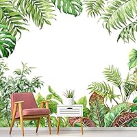 Wall Mural Flowers and Leaves Removable Self-Adhesive Wallpaper Wall Decoration for Bedroom Living Room - 66x96 inches