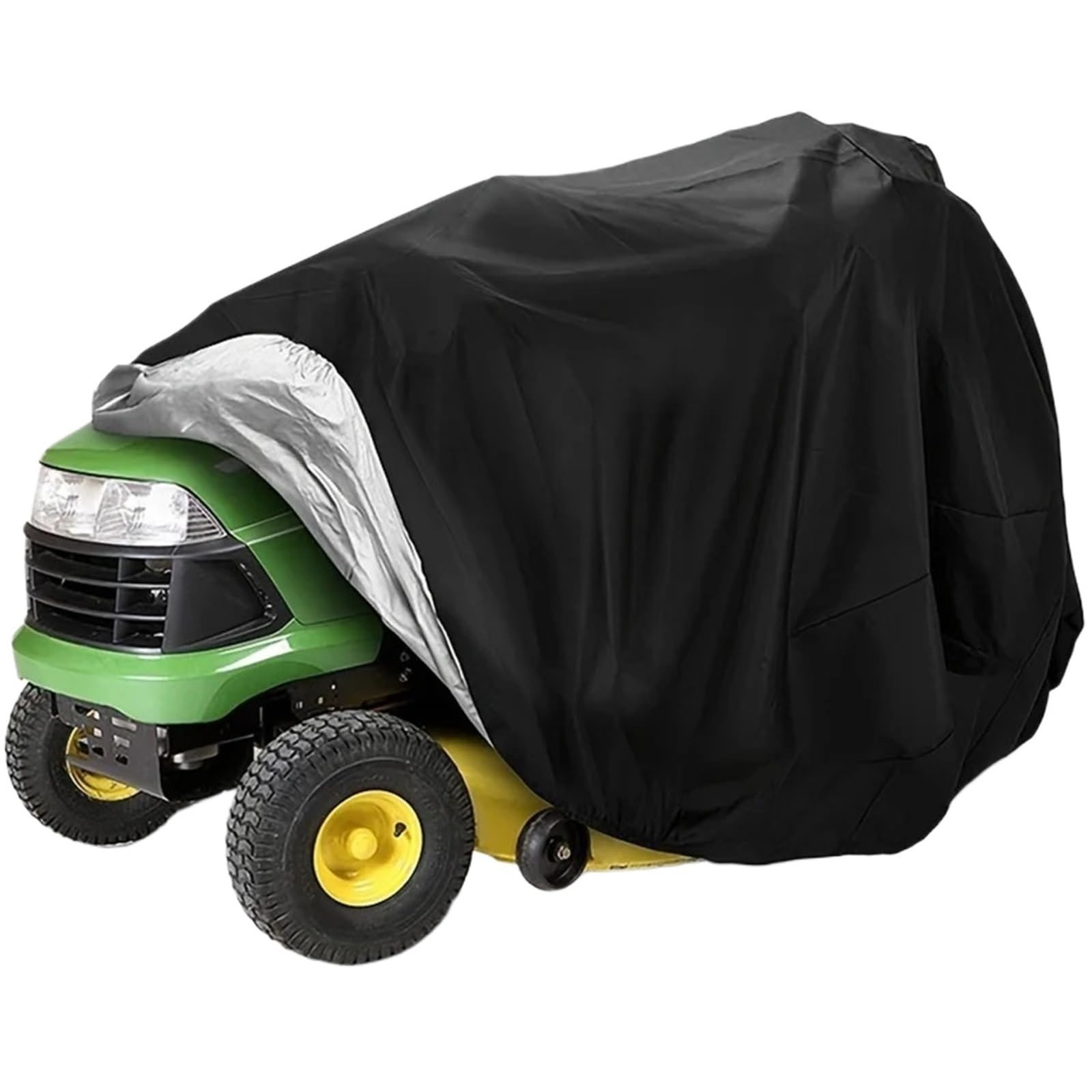 Lawn Mower Cover Outdoor Lawn Mower Protective Cover Heavy-Duty Black Oxford Fabric Suitable For Yard Tractor Storage Accessories(245*50*140cm)