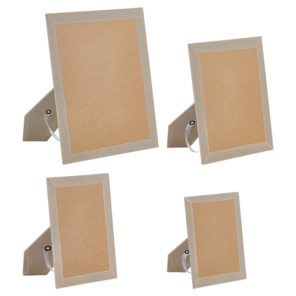 BENECREAT 4 piezas de repuesto para marcos de fotos, caballete trasero de 4 estilos, foto trasera, caballete trasero para marco de fotos, azulejos, arte de mesa, montaje en pared, vertical u