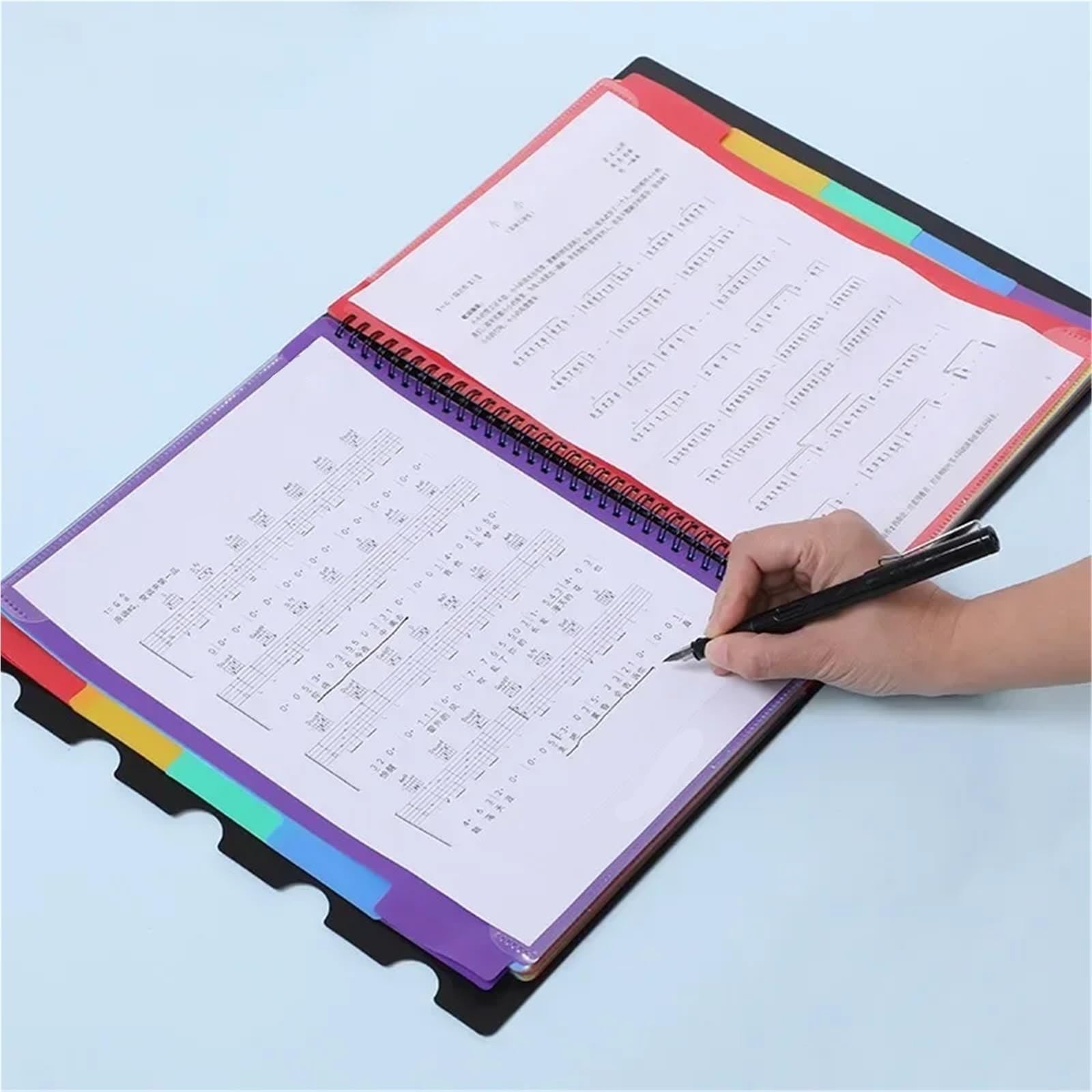 Carpeta de partituras Piano modificable A4, Clip música gran nota Para Partituras(Green 60 sheets)