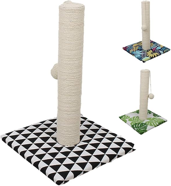 Croci Optica Basis Cat Scratching Post for Adults Large and Small Cats with Tree and Rope with Soothing Cat Ball, Cartoon Scratch, Accessories and Toys for Pets