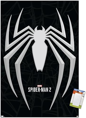 Trends International Marvel's Spider-Man 2 - Póster de pared con icono de Peter Parker, 22.37 x 34.00 pulgadas, paquete de póster y montaje prémium
