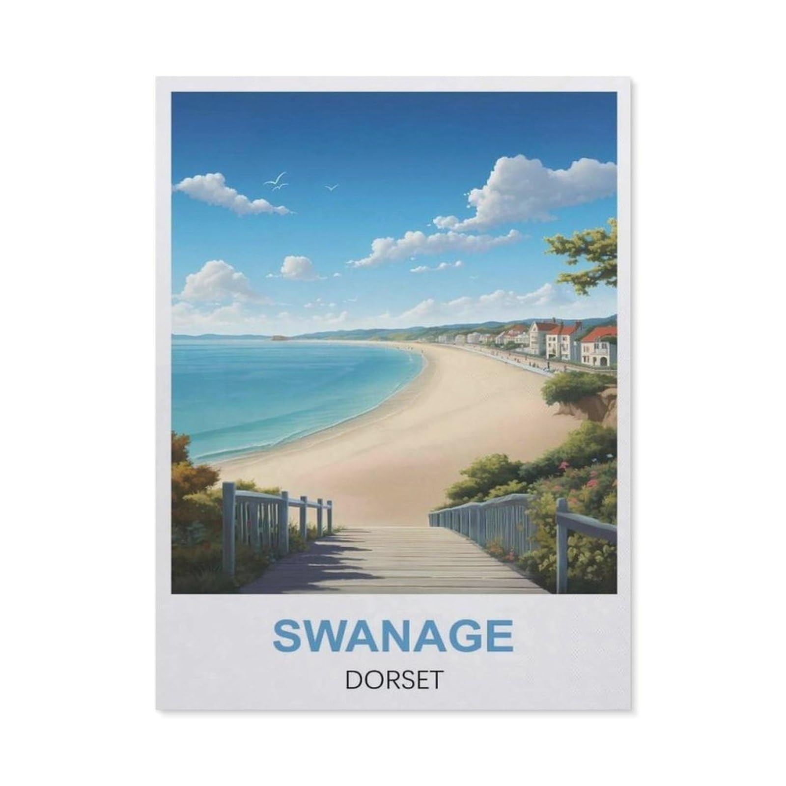 Funny Metal Tin Signs，Swanage Dorset(15x30cm）