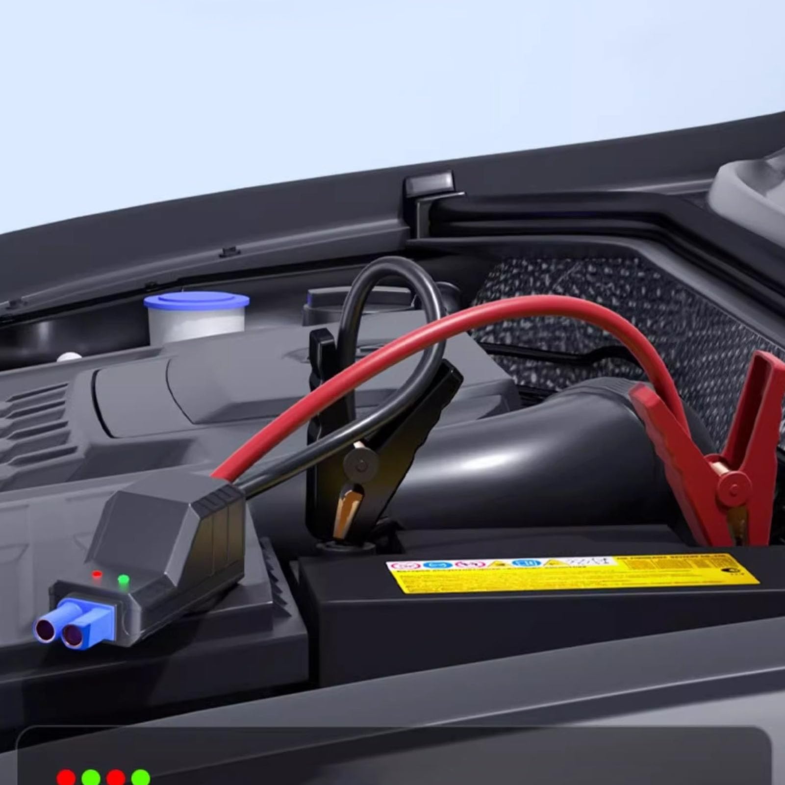 Luocute Avviatore di Emergenza con Compressore D'Aria, Booster Batteria per Auto Portatile da 1000A Picco 150PSI per Veicoli a 12V Gas 5.0L 3.0L, Gonfiatore per Pneumatici Luce LE
