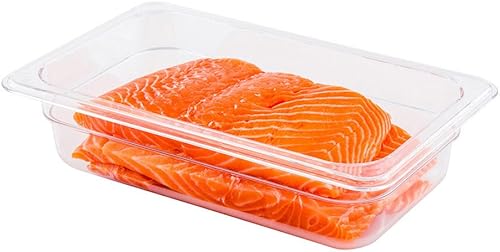 Restaurantware Met Lux - Sartenes de 2.5 pulgadas de profundidad, contenedor de almacenamiento de alimentos comerciales de tamaño 1 14, apto para