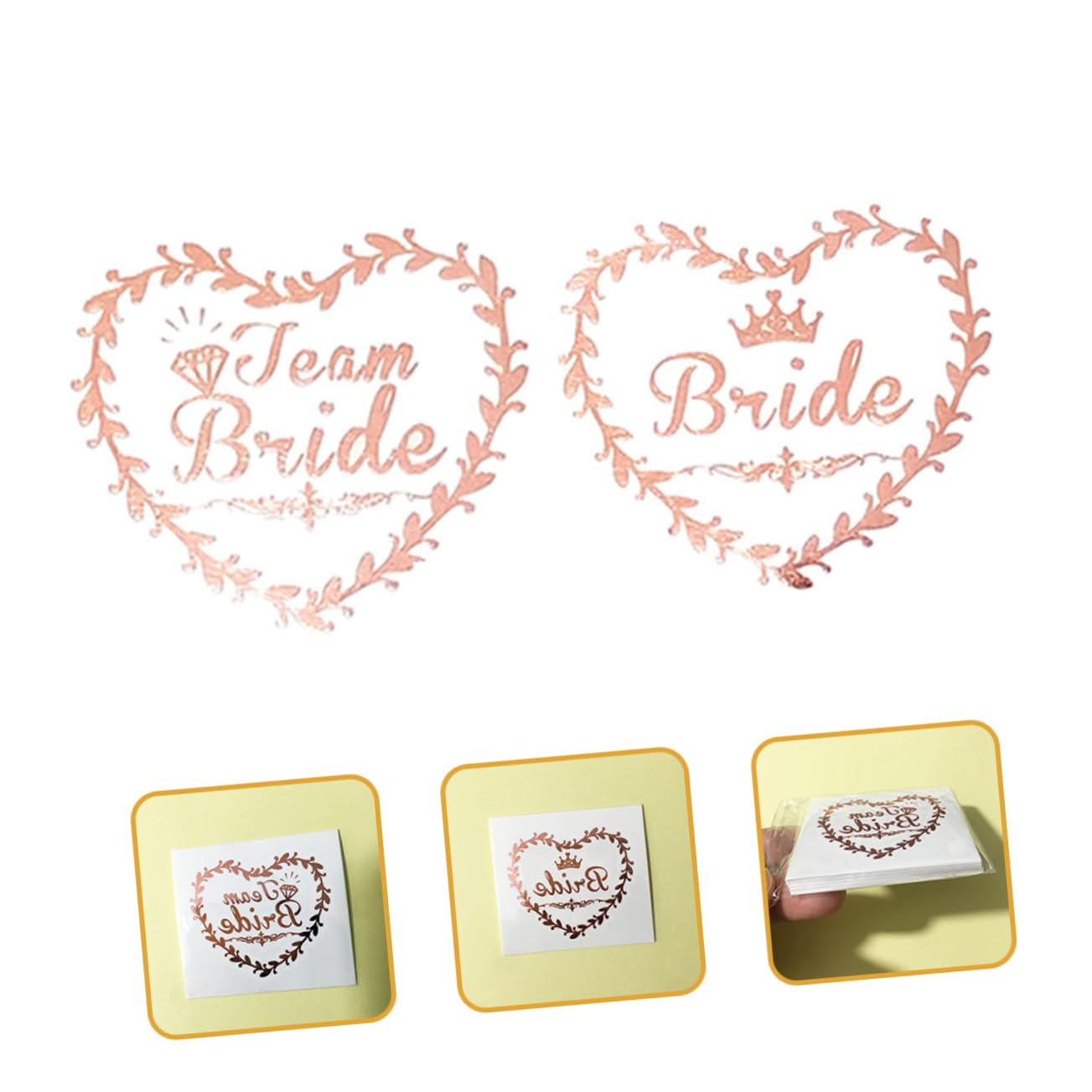 minkissy 160piezas Tatuajes Temporales De Novia y Damas De Honor De Pegatinas Bodas Para Celebraciones De Despedida y Fiestas De Bachelorette Decoración Glamourosa Para Eventos Especiales