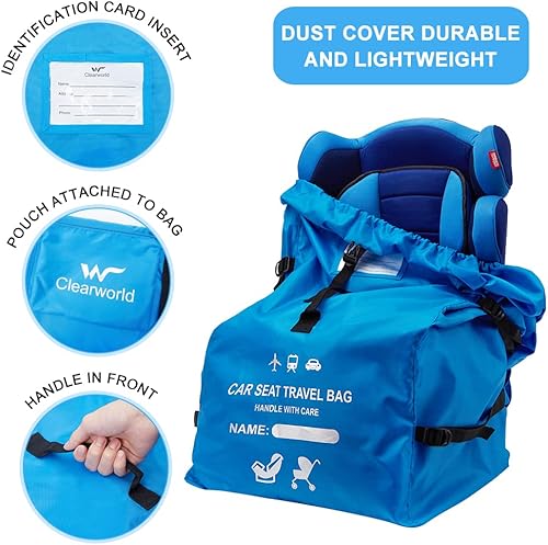 Miniatura 4 de Clearworld Bolsa de viaje para asiento de automóvil para viajes aéreos, bolsa duradera para control de puerta para el aeropuerto, bolsa de
