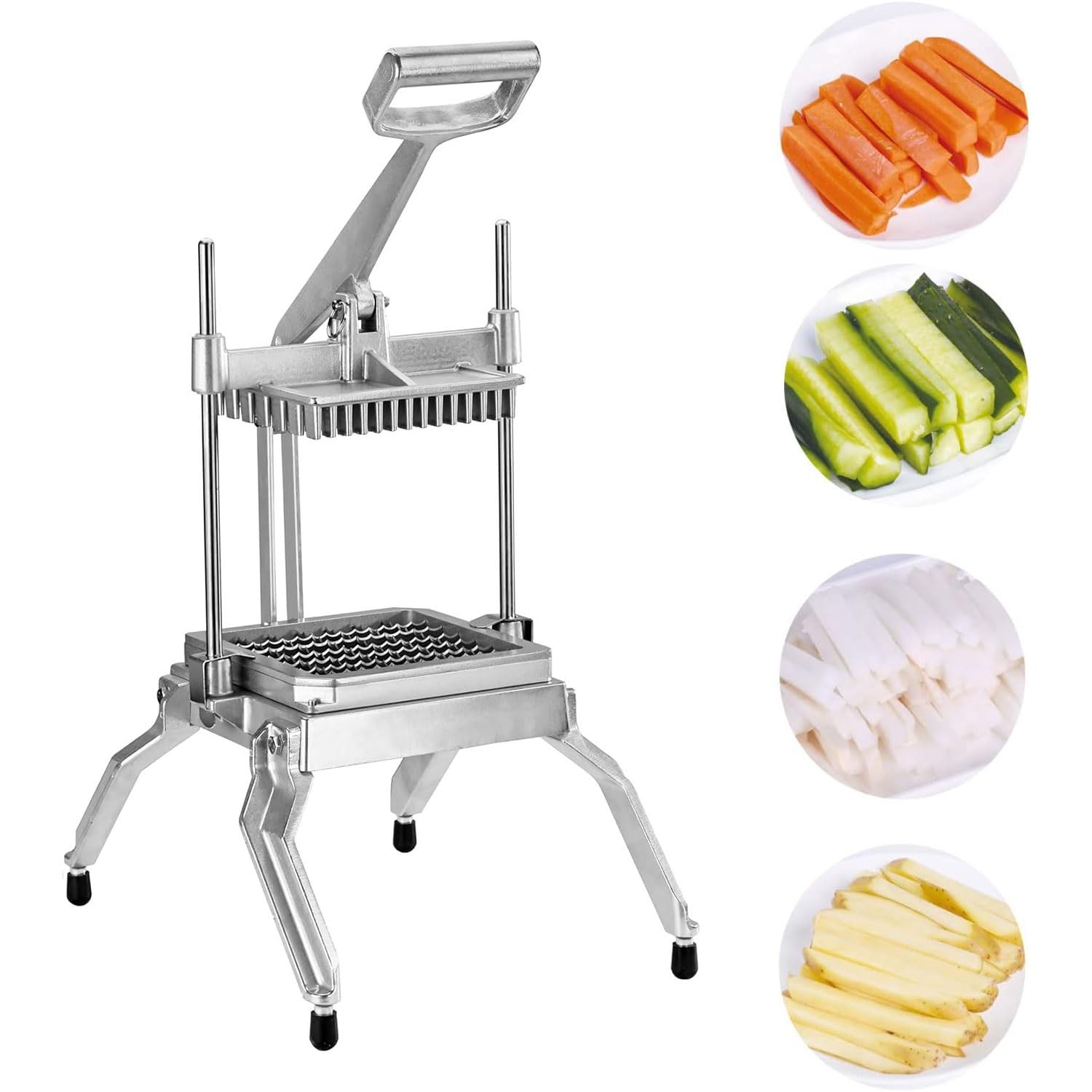 Affettaverdure in acciaio inox e trituratore di cavoli, base antiscivolo