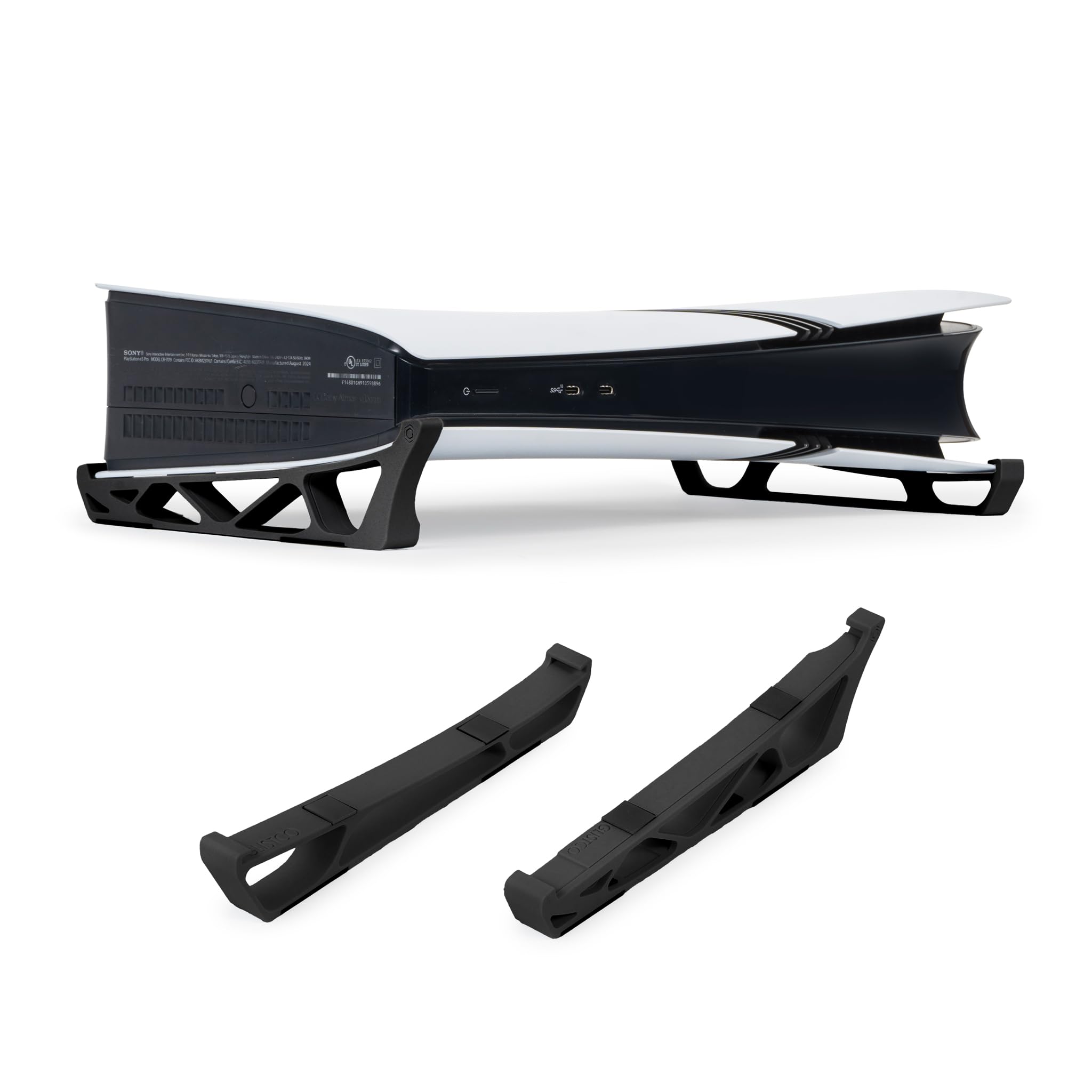 Glistco Skates - Horizontal Stand For PS5 Pro Compatible with Disc Digital Edition Black