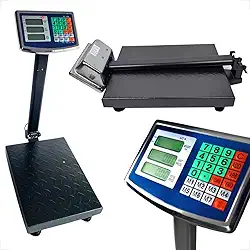 Balança Digital 200kg 30x40cm Display Vermelho - Alta Precisão, Resistente à Água, Ideal para Comércio e Indústria (Uso Interno e Externo)