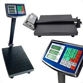 Balança Digital 200kg 30x40cm Display Vermelho - Alta Precisão, Resistente à Água, Ideal para Comércio e Indústria (Uso Interno e Externo)