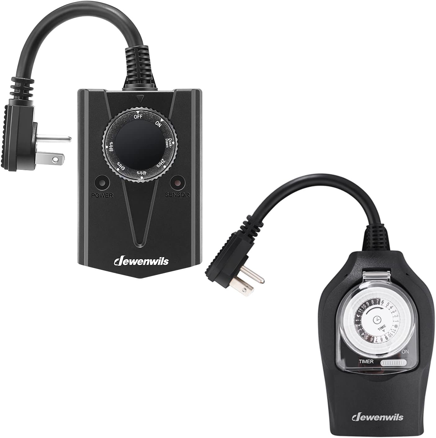 DEWENWILS Outdoor Christmas Timer with Sensor and Mechanical Outlet