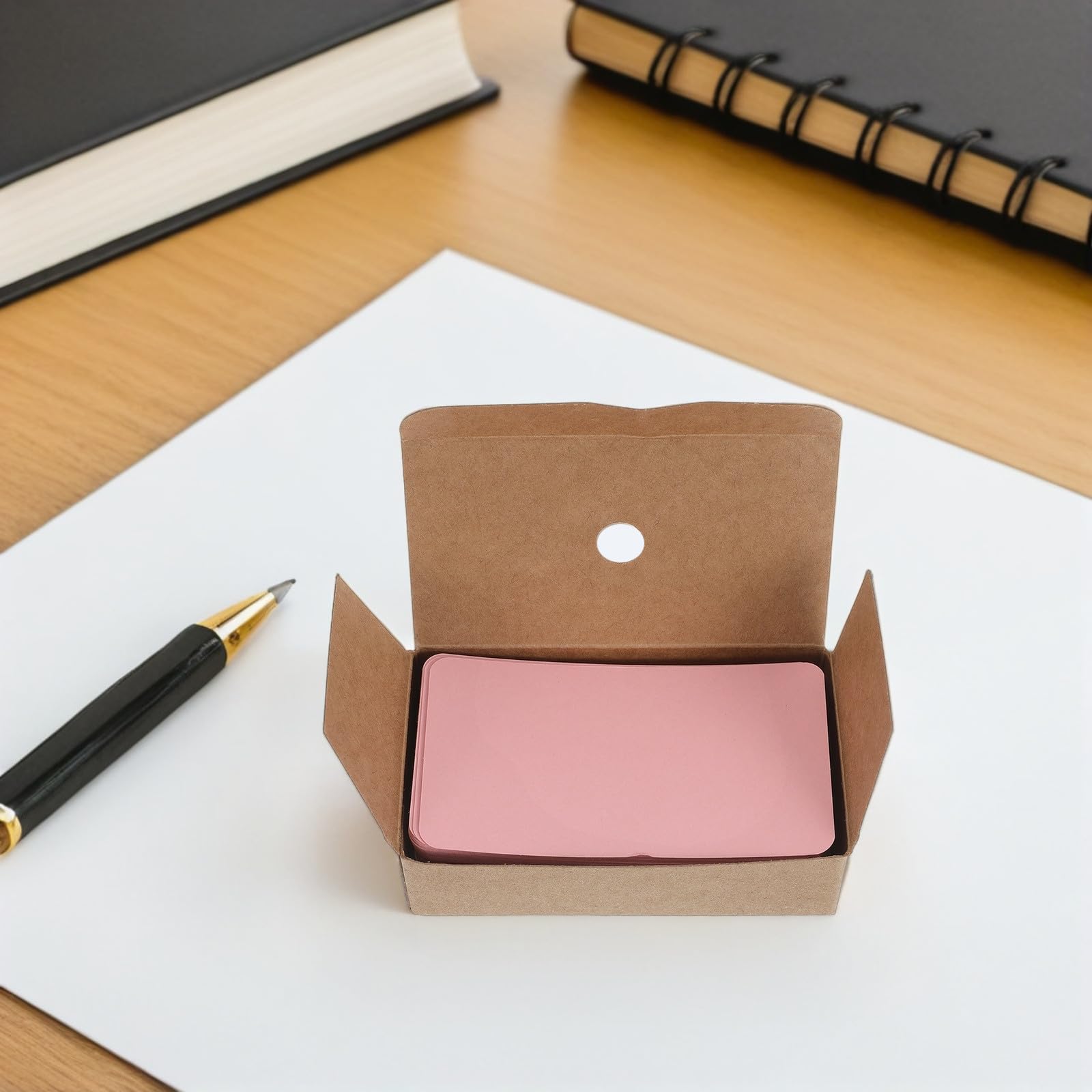 ibasenice 1000 Stück Handgeschriebene Englische Vokabelkarten Selbstgemacht Blanko Karten 10 Boxen aus Papier mit Glatter Schreiboberfläche und Tragbarem Design für Vokabellernen