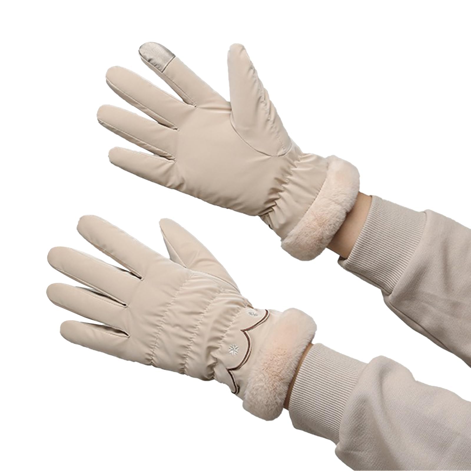 Waterproof & Windproof Thermal Gloves with Warm Lining - Ideal for Running, Driving, and Hiking in Cold Weather - Autumn Winter Outdoor Insulated Gloves for Men and Women