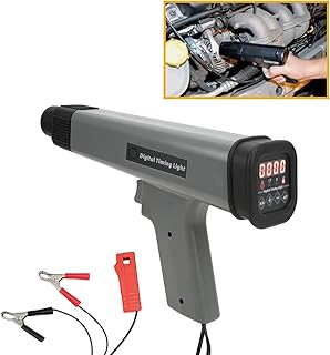 Digital Timing Light, 12V Automotive Ignition Timing Light with Digital Display, Digital Advance Timing Light for 12V Batteries of Car, Motorcycle, Single Boat, RV, etc.