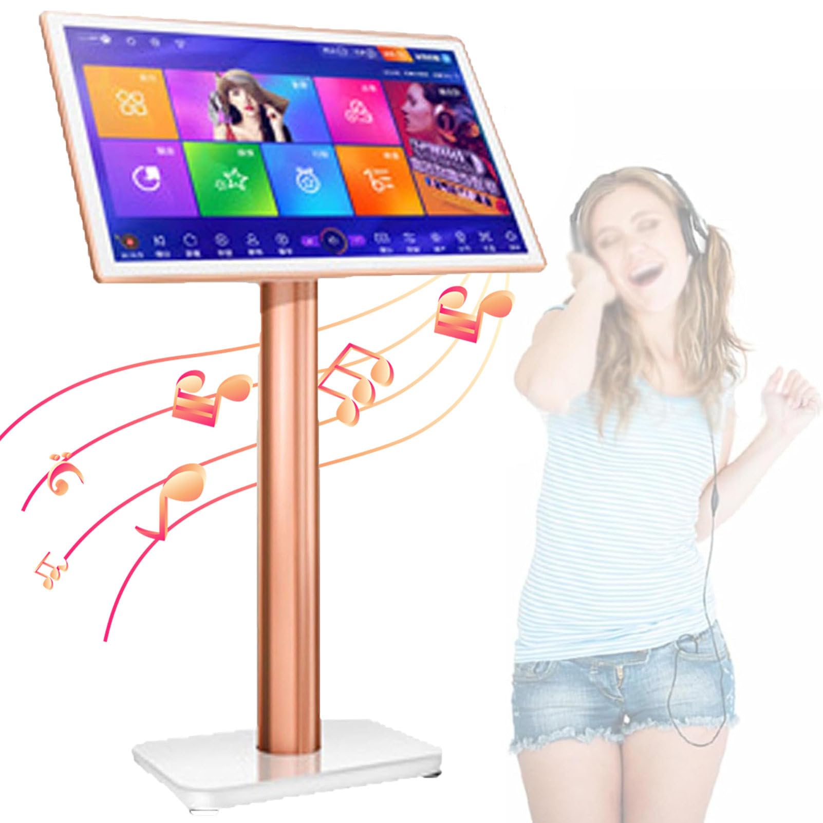 Machine De Karaoké, Lecteur De Karaoké Tout-En-Un, éCran Tactile 22 Pouces Avec Affichage Des Paroles De Chansons De Films Youtube, Mise à Jour De Chansons Dans Le Cloud Pour Le Bar Familial,White-1TB