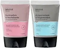 Kit Mascara Facial De Argila Preta + Rosa Iluminadora Antiacne Dermo Skin 130g