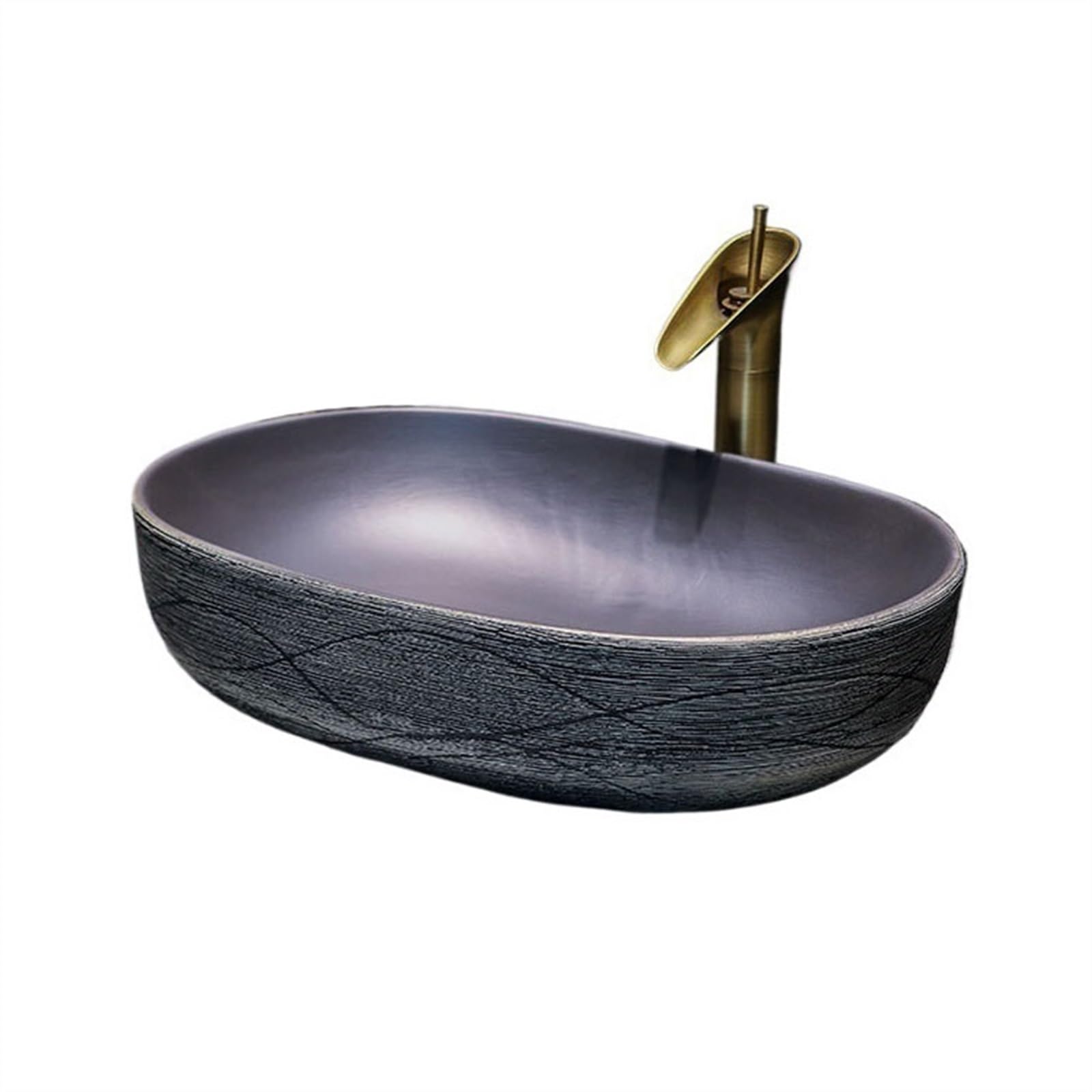 Sjdopulse Vessel Sink Vessel Vanity Sink Ceramic Retro Bathroom Sink Antique Art Hand Basin Countertop Basin Household Bathroom Wash Basin Bathroom Sink Ceramic Small Sink Bowl